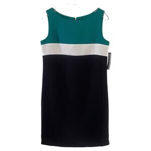 Tahari Arthur S. Levine Color Block Dress NWT Sz 8